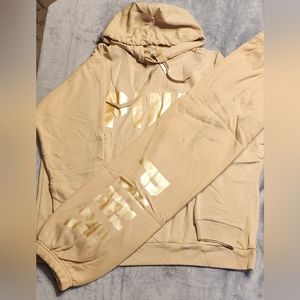 VS Pink SET Hoodie & Joggers Sz XXL Both Run Big!